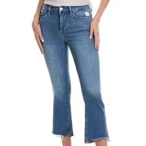 Frame Denim Le Crop Mini Boot Medium Blue Jeans Size 29